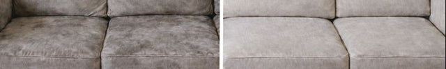 curățare canapea  înainte și după
